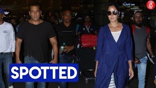 'Bharat' stars Salman Khan and Katrina Kaif arrive at the Mumbai Airport