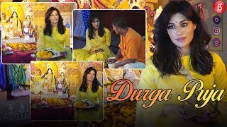 Chitrangda Singh shares her childhood memories as she visits a Durga Puja pandal in Bandra