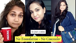 "No Makeup" Makeup Look for office/college in just 5 mins | Nidhi Katiyar