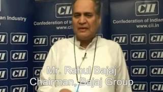 Rahul Bajaj, Chairman of Bajaj Group, at CII's Annual General Meeting & National Conference 2013