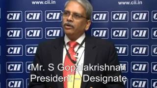 Mr S Gopalakrishnan President - Designate CII at CIIs AGM & National Conference 2013