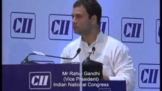 Mr. Rahul Gandhi Vice President Indian National Congress addressing at CII's AGM 2013