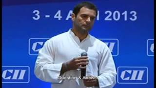 Question & Answer Session by MrRahul Gandhi Vice President, INC at CII's AGM 2013