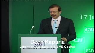Mr Deep Kapuria Chairman CII National MSME Council