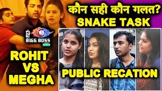 Rohit Suchanti BAD BEHAVIOUR With Megha Dhade | Snake Task | PUBLIC REACTION | Bigg Boss 12