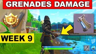 Deal Damage with Grenades to Opponents - Fortnite Week 9 Challenge (Where to find Grenades Location)