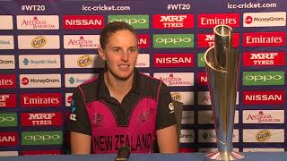New Zealand Captain Amy Satterthwaite pre tournament press conference
