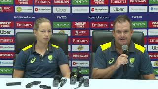 Australia captain Meg Lanning pre match press conference