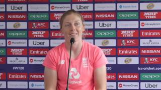 England captain Heather Knight pre match press conference