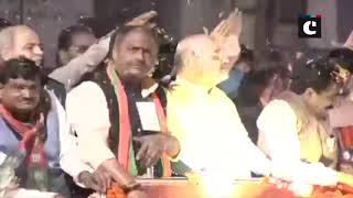 BJP President Amit Shah conducts roadshow in MP’s Katni