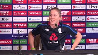 England captain Heather Knight post match press conference