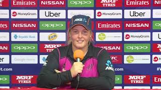 New Zealand player Jess Watkin   post match press conference
