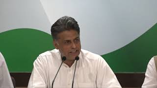 AICC Press Briefing by Manish Tewari at Congress HQ on Assembly Election 2018