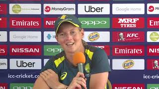 Australia captain Meg Lanning   post match press conference
