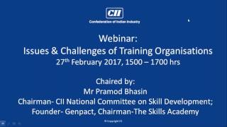 Skill Training Organisations’ Issues & Challenges
