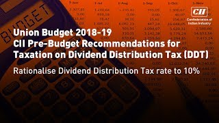 CII Union Budget Recommendations for Taxation on DDT