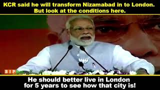 KCR promised to transform Nizamabad into London but the region lacks development : PM Modi