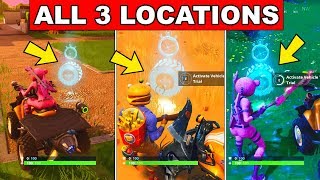 3 LOCATIONS - Complete Vehicle Timed Trials - Fortnite Week 10 Challenge (Where to find Vehicle)