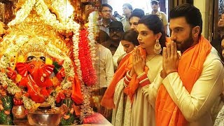 Newlyweds Deepika Padukone And Ranveer Singh Visits Siddhivinayak Temple