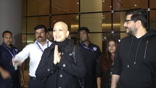 Sonali Bendre Returns Mumbai With A Smile After Her Cancer Treatment