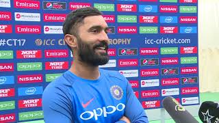 30 May, London – India   Dinesh Karthik speaks in the mixed zone