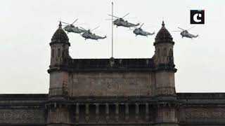 Indian Navy rehearses for ‘Beating Retreat’ ahead of Navy Day in Mumbai