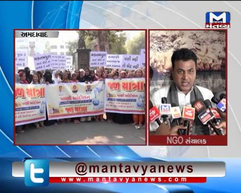 Ahmedabad: Residents of Sarkhej & Makarpura organized a rally for the demand of water