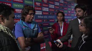 23 July, London - India - Jhulan Goswami Speaks In The Mixed Zone