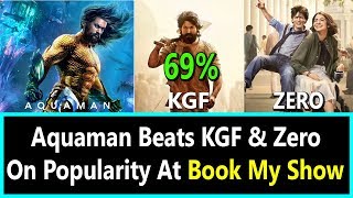 Aquaman Beats ZERO And KGF On Popularity At Book My Show I Jason Momoa Vs SRK Vs Yash
