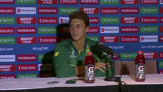 South Africa captain Raynard Van Tonder speaks after his team’s loss to Pakistan in the quarter-finals of the ICC U19 Cricket World Cup