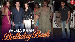 Salman Khan and Bollywood celebs attend Salma Khan's birthday bash in Mumbai.