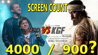 KGF Vs ZERO Screen Count I My Expectations In Hindi Version