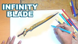 FORTNITE Drawing INFINITY BLADE - How to Draw INFINITY BLADE | Step-by-Step Tutorial - Fortnite
