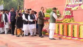 Congress President Rahul Gandhi pays homage to martyrs of Parliament Attack