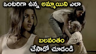 ఒంటరిగా ఉన్న అమ్మాయిని ఎలా బలవంతం చేసాడో చూడండి - Latest Telugu Movie Scenes - Sai Dhansika