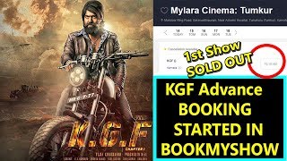 KGF Advance Booking Started In BookMyShow I 1st Show Sold Out In Mylara Cinema