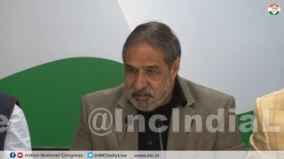 AICC Press Briefing By Anand Sharma at Congress HQ on Rafale Verdict