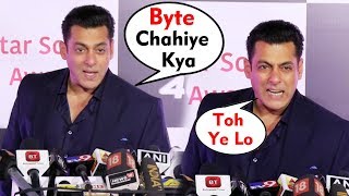 Salman Khan Makes Fun Of Media At Star Screen Awards 2018 Red Carpet