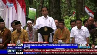 Jokowi Bagikan Ribuan Sertifikat Tanah kepada Masyarakat Jambi
