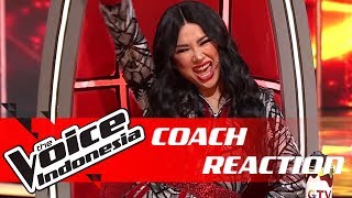Titi DJ Tak Kuasa Nahan Ekspresi Krn Kontestan Ini | COACH REACTION | The Voice Indonesia GTV 2018