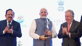 PM Narendra Modi receives UN's top environmental honour 'Champions of The Earth'