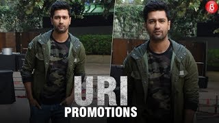 Vicky Kaushal was spotted promoting his upcoming film URI: The Surgical Strike.