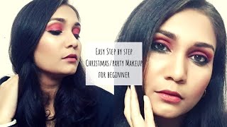 Easy Christmas/Party Glowy  Makeup for Beginners | Nidhi Katiyar