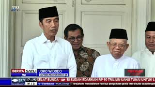 Jokowi Sebut Ma'ruf Amin Bantu Dongkrak Elektabilitas
