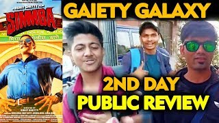SIMMBA Public Review | 2nd Day | GAIETY GALAXY | Housefull Show | Ranveer Singh, Sara Ali Khan