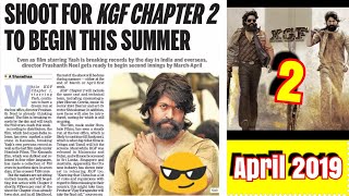 #KGF2 Shooting To Start From April 2019 Here Are The Details