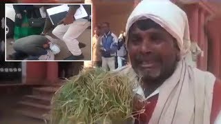 Agrarian distress: Farmer breaks down before Collector in Madhya Pradesh