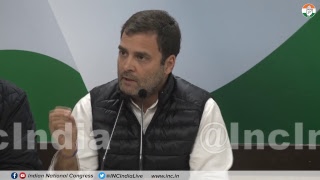 Press conference by Congress President Rahul Gandhi demanding a JPC probe on Rafale Scam