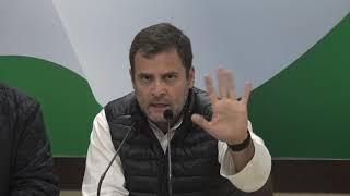 Press conference by Congress President Rahul Gandhi demanding a JPC probe on Rafale Scam