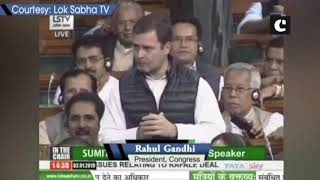 Rafale debate in LS: Congress MPs disrupt Arun Jaitley’s speech by throwing paper planes